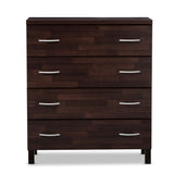 Baxton Studio Maison Oak Brown 4-Drawer Chest