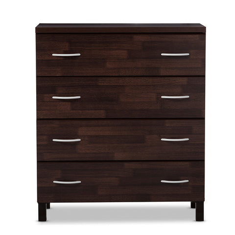 Baxton Studio Maison Oak Brown 4-Drawer Chest