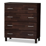 Baxton Studio Maison Oak Brown 4-Drawer Chest