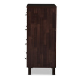 Baxton Studio Maison Oak Brown 4-Drawer Chest