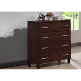 Baxton Studio Maison Oak Brown 4-Drawer Chest