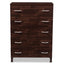 Baxton Studio Maison Oak Brown 5-Drawer Chest
