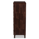 Baxton Studio Maison Oak Brown 5-Drawer Chest
