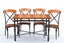 Baxton Studio Broxburn Light Brown Wood & Metal 5-Piece Dining Set