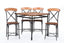 Baxton Studio Broxburn Light Brown Wood & Metal 5-Piece Pub Set