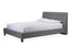 BAXTON STUDIO ZELLER GREY LINEN MODERN FULL SIZE BED WITH UPHOLSTERED HEADBOARD