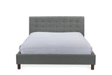 BAXTON STUDIO ZELLER GREY LINEN MODERN FULL SIZE BED WITH UPHOLSTERED HEADBOARD