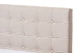 BAXTON STUDIO RENE MODERN AND CONTEMPORARY BEIGE FABRIC 4-DRAWER KING SIZE STORAGE PLATFORM BED