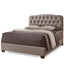 BAXTON STUDIO ROMEO CONTEMPORARY LIGHT BROWN BUTTON-TUFTED UPHOLSTERED QUEEN SIZE BED