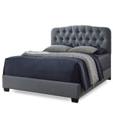 BAXTON STUDIO ROMEO CONTEMPORARY GREY BUTTON-TUFTED UPHOLSTERED FULL SIZE BED