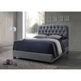 BAXTON STUDIO ROMEO CONTEMPORARY GREY BUTTON-TUFTED UPHOLSTERED FULL SIZE BED