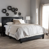Baxton Studio Brookfield Modern and Contemporary Charcoal Grey Fabric King Size Bed