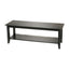 CONTEMPORARY BLACK WOOD COFFEE TABLE WITH BOTTOM SHELF