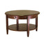 CONCORD ROUND COFFEE TABLE WITH DRAWER AND SHELF
