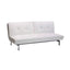 MODERN FUTON SLEEPER SOFA BED IN WHITE FAUX LEATHER