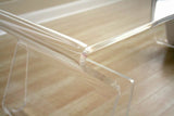 Baxton Studio Acrylic Coffee Table with Magazine Rack