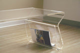 Baxton Studio Acrylic Coffee Table with Magazine Rack