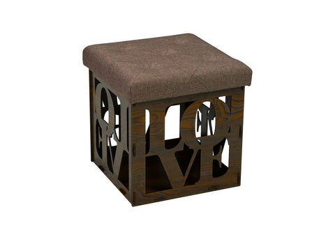 Tufted Storage Ottoman 'Love' Design