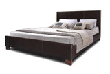 PLESS DARK BROWN MODERN BED - FULL SIZE