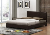 PLESS DARK BROWN MODERN BED - FULL SIZE