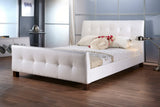 Amara White Modern Bed - Queen Size