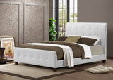 Amara White Modern Bed - Queen Size