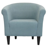CONTEMPORARY CLASSIC LIGHT BLUE UPHOLSTERED ACCENT ARM CHAIR CLUB CHAIR