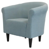 CONTEMPORARY CLASSIC LIGHT BLUE UPHOLSTERED ACCENT ARM CHAIR CLUB CHAIR