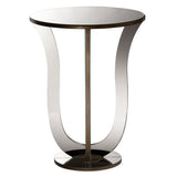 Baxton Studio Kylie Modern and Contemporary Hollywood Regency Glamour Style Mirrored Accent Side Table
