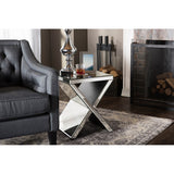 Baxton Studio Morris Modern and Contemporary Hollywood Regency Glamour Style Accent Side Table