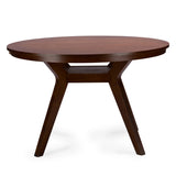 Baxton Studio Flamingo Mid-Century Dark Walnut Wood 5pc Dining Set
