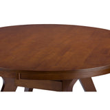 Baxton Studio Flamingo Mid-Century Dark Walnut Wood 5pc Dining Set