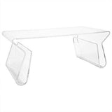 Baxton Studio Acrylic Coffee Table with Magazine Rack