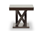 Baxton Studio Everdon Dark Brown Modern End Table