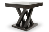 Baxton Studio Everdon Dark Brown Modern End Table
