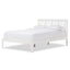 Baxton Studio Celine Modern and Contemporary Geometric Pattern White Solid Wood Queen Size Platform Bed