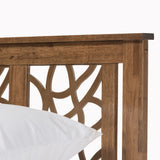 BAXTON STUDIO TRINA CONTEMPORARY TREE BRANCH INSPIRED WALNUT WOOD QUEEN SIZE PLATFORM BED