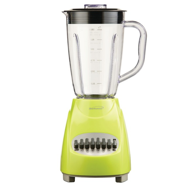 Brentwood 12-Speed Blender with Plastic Jar, Lime Green