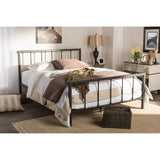 Baxton Studio Amy Modern and Contemporary Antique Dark Bronze Full Size Iron Metal Platform Bed