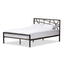 Baxton Studio Barkley Modern and Contemporary Dark Bronze Finishing Queen Size Iron Metal Platform Bed