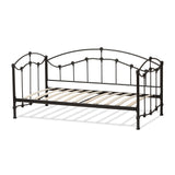 Baxton Studio Dahlia Victorian Style Antique Dark Bronze Finished Twin Size Metal Daybed