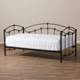 Baxton Studio Dahlia Victorian Style Antique Dark Bronze Finished Twin Size Metal Daybed