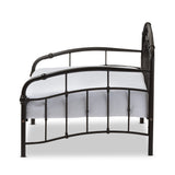 Baxton Studio Olsen Vintage Inspired Dark Bronze Metal Daybed