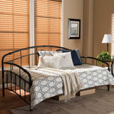Baxton Studio Olsen Vintage Inspired Dark Bronze Metal Daybed