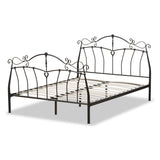 BAXTON STUDIO SELENA ANTIQUE BRONZE FINISHED METAL QUEEN SIZE PLATFORM BED