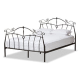 BAXTON STUDIO SELENA ANTIQUE BRONZE FINISHED METAL FULL SIZE PLATFORM BED