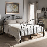 BAXTON STUDIO SELENA ANTIQUE BRONZE FINISHED METAL QUEEN SIZE PLATFORM BED