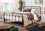 Baxton Studio Mandy Chic Vintage Antique Dark Bronze Queen Size Iron Metal Platform Bed