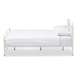 Baxton Studio Mandy Industrial Style White Finished Metal Full Size Platform Bed