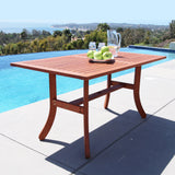 Outdoor Eucalyptus Dining Set with Bench, 2 Chairs, and Table